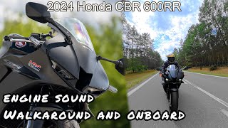 2024 CBR 600RR walkaround details raw onboard and sound [upl. by Inattyrb]