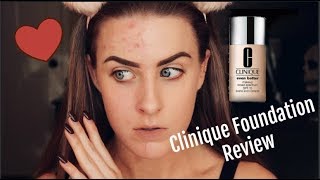 Product Review Clinique Even Better foundation for acne coverage amp acne prone skin [upl. by Yddeg634]