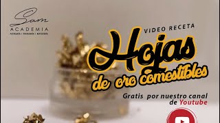 ¿CÒMO REALIZAR HOJAS DE ORO COMESTIBLE PARA PASTELERÍA [upl. by Atelahs]