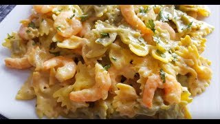 Pâte aux crevettes et à la crème 🥧 جمبري و كريممكرونه [upl. by Talbot]