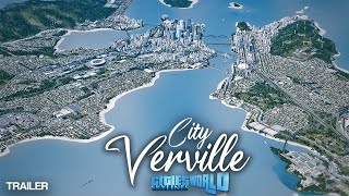 Cities Skylines HUGE Realistic City 2022  Verville Trailer [upl. by Naitirb]