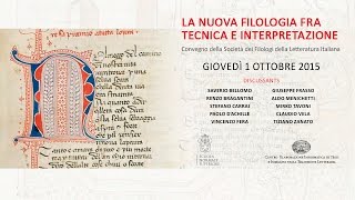 La nuova filologia fra tecnica e interpretazione  1 ottobre 2015 [upl. by Igiul]