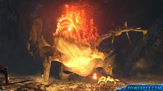 Elden Ring  Magma Wyrm Boss Fight amp Location [upl. by Kroll395]