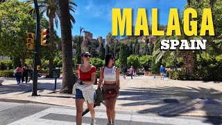 Malaga Spain 🇪🇸 2024 Costa Del Sol City Walk 4K [upl. by Ahsinac]