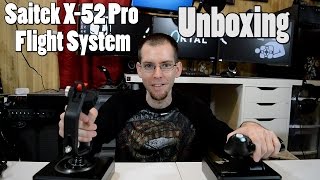 HOTAS  Saitek X52 Pro Flight Control System  Unboxing [upl. by Heintz]