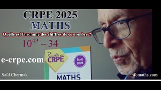 CRPE 2025 ÉPREUVE ÉCRITE DE MATHÉMATIQUES [upl. by Lindly]