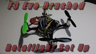 Brushed F3 Evo Set Up In Betaflight [upl. by Leahcimrej143]