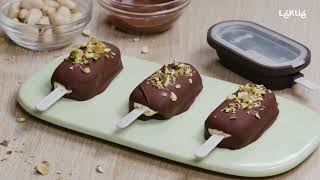 Creamy homemade pistachio ice cream  Classic Creamy Ice cream moulds  Recipes with Lékué [upl. by Yevad841]