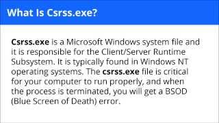 How To Remove The Csrssexe Virus [upl. by Namas]