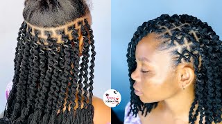 JINSI YA KUSUKA UTUMBO WA UZI MZURI SANA  Fake twist tutorial  Thread tutorial  NYWELE YA UZI [upl. by Daphne35]