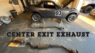 My NC Miata Gets a Center Exit Exhaust [upl. by Zumstein]