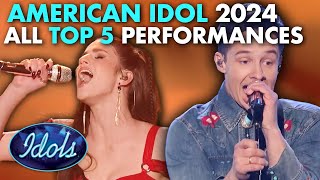 ALL AMERICAN IDOL TOP 5 PERFORMANCES 2024  Idols Global [upl. by Eanom]