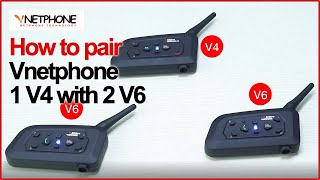 VNETPHONE V4 amp V6  How to pair ONE V4 with TWO V6 [upl. by Asela212]