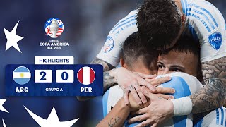 ARGENTINA 20 PERÚ  HIGHLIGHTS  CONMEBOL COPA AMÉRICA USA 2024™ [upl. by Ennayllek]