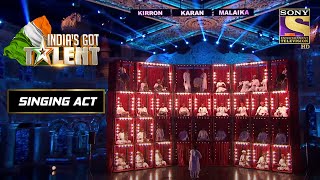 इन Artists ने Rajasthani Folk Music को दिया एक अनोखा रूप  Indias Got Talent Season 7 Singing Act [upl. by Ainesell]