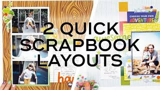 2 Quick and Easy Scrapbook Layouts  Shimelle For American Crafts [upl. by Noramac]