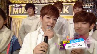 130111 뮤직뱅크 보이프렌드인피니트H 인터뷰 MusicBank BOYFRIENDINFINITE H Interview [upl. by Lissak]