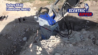 Turkey XR40 Limestone  Xcentric Ripper  hydraulic breakers hammers [upl. by Airemahs]