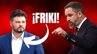 Abascal a Rufián quotLos frikis como tu ya han detectado el crecimiento de VOX entre los trabajadoresquot [upl. by Schober419]