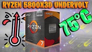 Lower Ryzen 5700x3D 5800x3D Temps 🌡 Undervolt using PBO2 on startup [upl. by Ahsilaf]