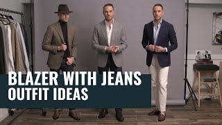 How To Wear A Blazer With Jeans  5 Different Outfit Ideas  How To Style Blazers [upl. by Leacim392]