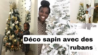 RUBANS POUR DÉCOR SAPIN SIMPLE ET FACILE 💝🎀🎗 8 différentes façons [upl. by Ydeh]