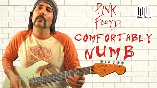 Pink Floyd  Comfortably Numb  Chords and First Solo  Guitar Lesson [upl. by Nahtanod]