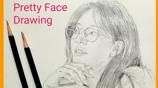 How to Draw Realistic Pretty Face Drawing [upl. by Uttica5]