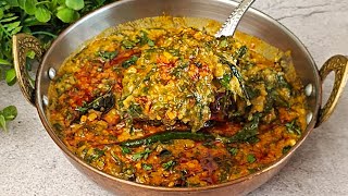 Dhaba Style Palak Dal  ढाबा स्टाइल दाल पालक रेसिपी  Dal Palak  Spinach and Lentils Indian Style [upl. by Ydarg]