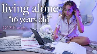 STUDY NIGHT ROUTINE  living alone at 16 [upl. by Tahpos]