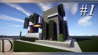 MINECRAFT PORADNIK  Jak zbudować fajny domek modern 14x14  1 [upl. by Teodora]