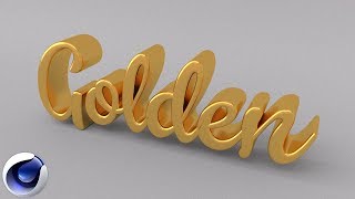 Cinema 4D R21 Tutorial  VRAY Golden Text [upl. by Innavoij]