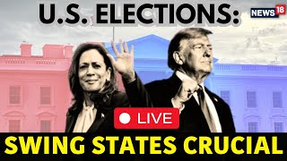 US Election Results 2024 Live  Trump Vs Kamala Who Is Winning The Swing States  News18 Live N18G [upl. by Stucker]