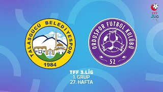 TFF 3 Lig 1 Grup  Talasgücü Belediyespor  52 Orduspor FK [upl. by Tedd]