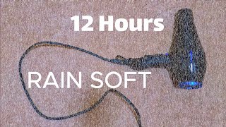 12 Hours of Hair Dryer and Rain Sounds for Sleep Relaxation and Focus [upl. by Gow295]