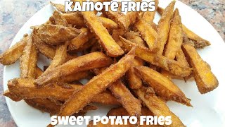 Kamote Fries  Camote fries Sweet Potato Fries  How to Make Kamote Fries with Sugar [upl. by Llennol]