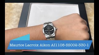 Maurice Lacroix Aikon 40 мм Quartz AI1108 SS002 330 1 TIDEBOX [upl. by Lorrad487]