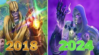 Thanos Vs Dr Doom Infinity Gauntlet Vs Armor of Doom  Fortnite [upl. by Atwood]