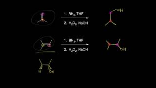 Hydroborationoxidation  Alkenes and Alkynes  Organic chemistry  Khan Academy [upl. by Kcirttap]