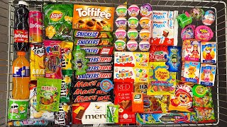 A Lot of Candy Chocolate Shopping 2024 19 Satisfying video  ASMR Kinder Сюрпризы Lays Cocacola [upl. by Solegnave]