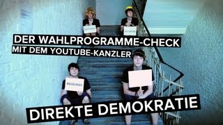 Direktere Demokratie  Der YouTubeKanzler checkt die Wahlprogramme [upl. by Amzaj110]