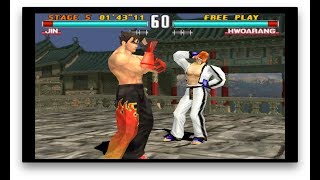 Tekken 3 Jin Playthrough PS1 PSX [upl. by Sedaiuqlem111]