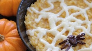 Pumpkin risotto with parmesan cheese sauce recipe  Halloween [upl. by Eolcin]