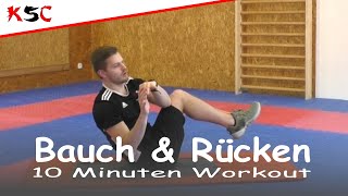 Bauch und Rücken  10 Minuten Workout [upl. by Cowan]