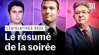 Législatives 2024 🇫🇷 Le résumé de la soirée  Résultats et discours [upl. by Nakah901]