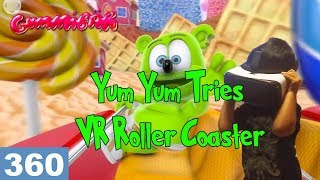 360 Video Roller Coaster VR HD Gummy Bear Candy Coaster Reaction Samsung Gear VR by Oculus [upl. by Ydac]