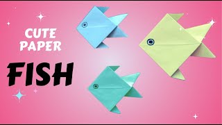 Cute Fish Origami Paper Craft [upl. by Anirdnajela]