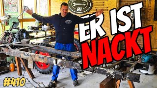 NACKT 😎 Getriebe und Achse raus  Unimog Rahmen Frame off  410 steelstyler [upl. by Cruce108]