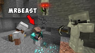 3 Minecraft Speedrunners VS Hunter ft MrBeast [upl. by Lodhia70]