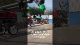 Selfpropelled boom sprayer spray effect details display [upl. by Parshall273]